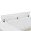 Lit double en bois blanc avec 6 tiroirs et tablettes latérales-1294658762