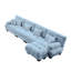 Combinaison libre, canapé modulaire modulaire, canapé en forme de L pour le salon, canapé confortable à 4 places avec repose-pieds convertible-451856718