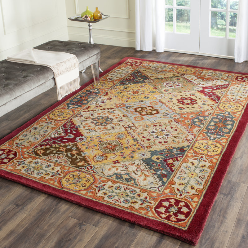 Tapis oriental en laine touffeté à la main Balthrop, Rectangle 3 pi x 5 pi