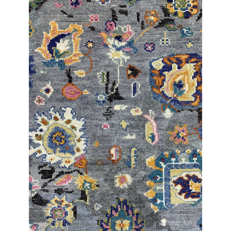 Tapis contemporain tribal moderne en laine noué à la main 9 x 12