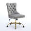Chaise de bureau capitonnée en velours capitonnée avec base en métal-1163719217-1163610709
