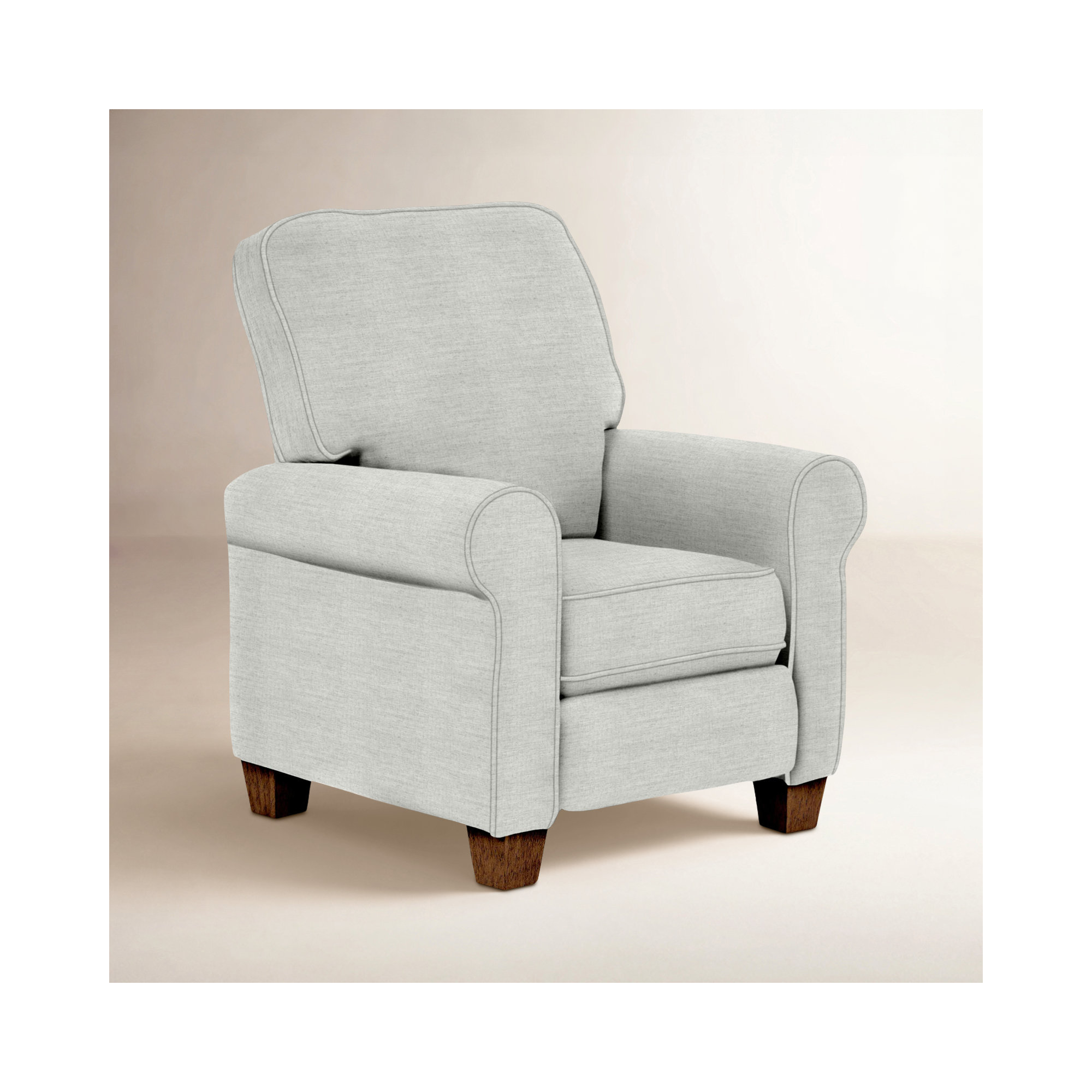 Recliner, Conversation Pearl Basketweave, Dark Walnut