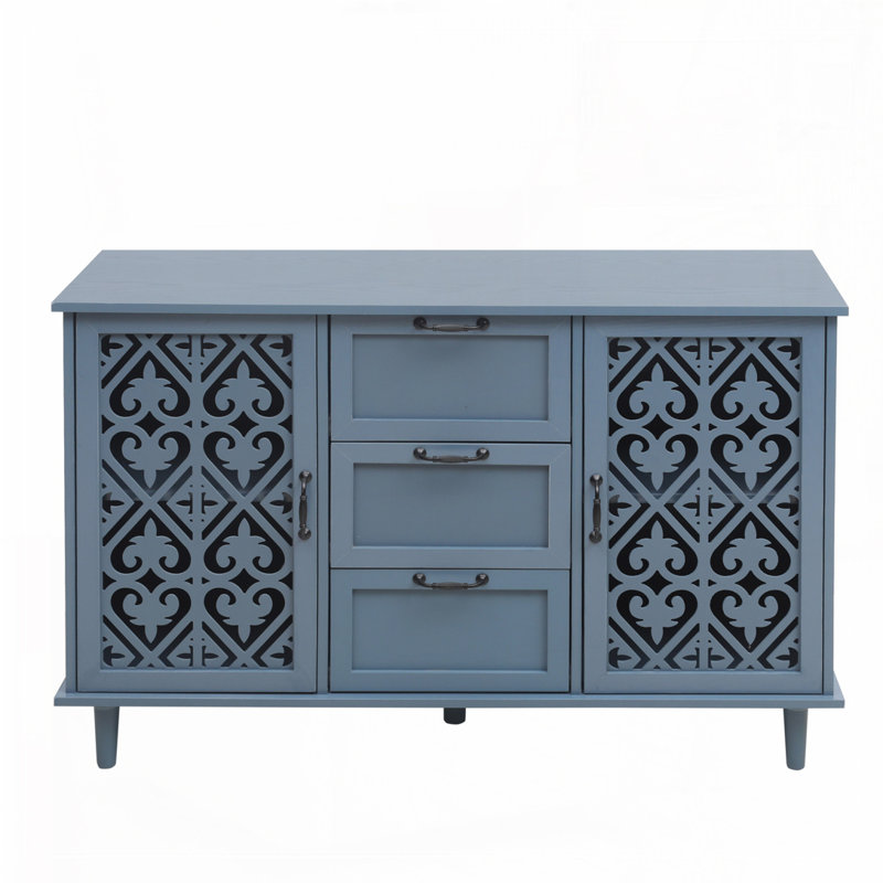 Armoire 2 tiroirs 2 portes, Bleu