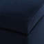 Banc coffre ottoman bleu foncé d'intérieur - 130 cm (51,25 po) de long, recouvert de tissu, avec rangement dissimulé