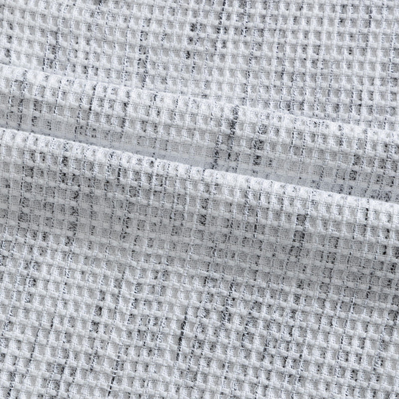 Vera Wang Jaspe Waffle Cotton White King Blanket, Queen
