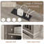 Farmhouse Square End Table with Charging Station&Adjustable Storage Shelf-115676857-115676865