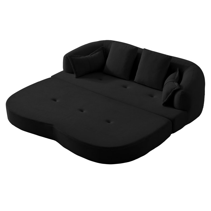 Canapés-lits pliables à compression, canapé-lit 2 places en chenille pour petite maison