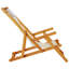 Folding Beach Chair With Armrests Acacia Wood & PVC-coated polyester-243835041