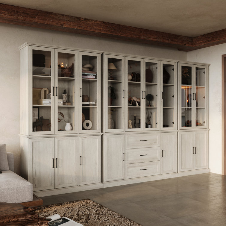 Elegant China Cabinet With Glass Doors And Adjustable Shelves – Spacious Storage Solution In A Modern Design