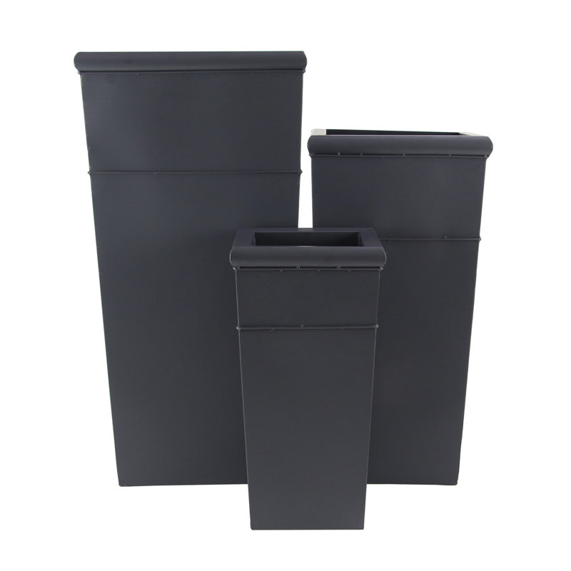 Elam Metal Pot Planter, 42" H x 21" W x 21" D
