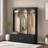 Farmhouse Wooden Style Hall Tree With Arched Design, Bench, 8 Retro Hooks, And 3 Drawers-353067056