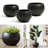 Fiberstone Sphere Planter, 19.3 inches Dia Round Flowerpot with Drainage Hole, Large Planters for Indoor Outdoor Use, 15 inches Opening-13 inches Height, Large, Black-1822558633-1822558635
