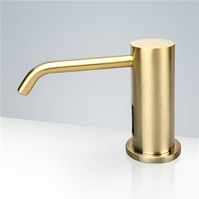 Polished Gold Touchless Foam Soap Dispenser – Commercial Automatic Sensor