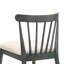 Chaises de salle à manger pliantes rustiques en bois massif 2 pièces en gris, style rétro traditionnel, dossier à lattes confortable, assemblage sans tracas pour une utilisation dans le jardin avec structure grise, sièges ergonomiques, configuration extérieure-942145431