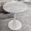 Table d'appoint ronde de style moderne minimaliste avec base piédestal effilée-1354091331-1354091333