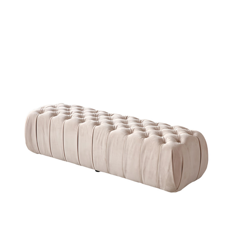 Banc de lit moderne, H 16,92 po x l 63,77 po x P 19,68 po