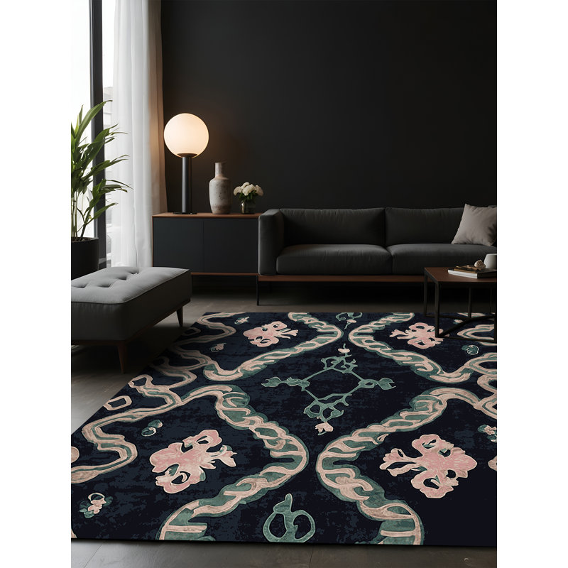 Silky Soft Plush Gray Area Rug, Square 5'