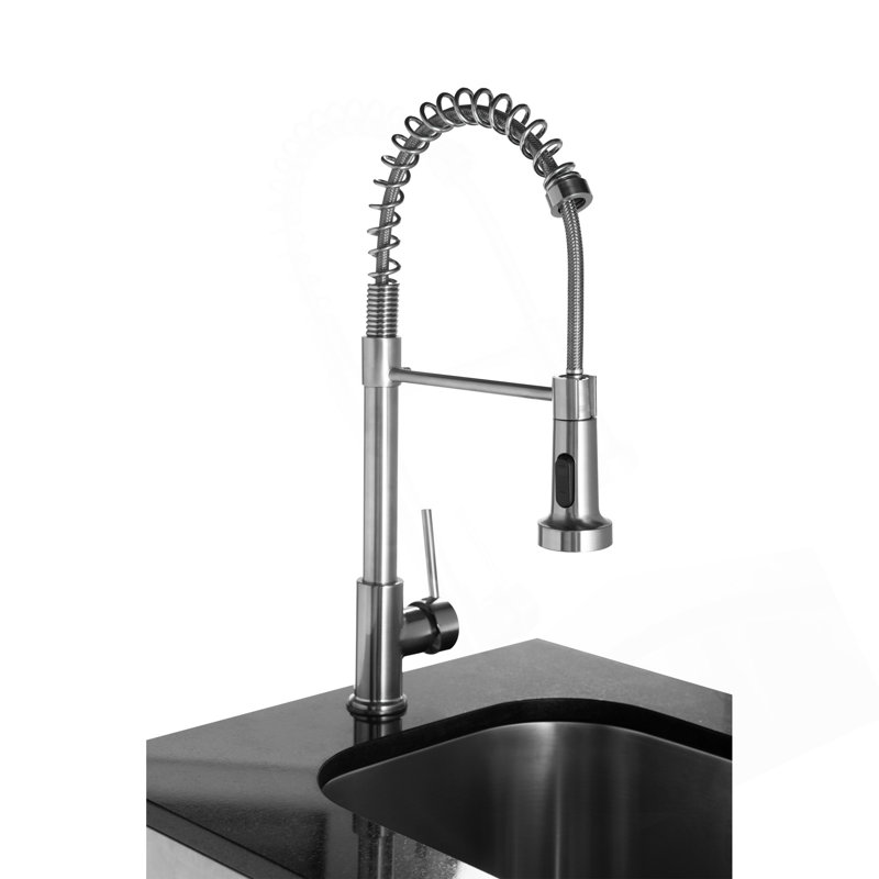 Îlot de cuisine à double porte avec robinet pour îlot de cuisine en acier inoxydable
