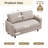 Bozarth 60.6" Upholstered Loveseat Sofa With Armrest Black Legs-1598733655