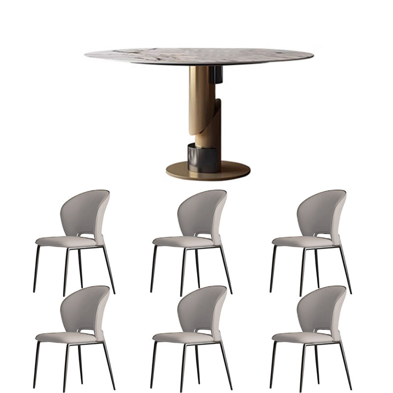 Ensembles de table moderne en pierre frittée de style moderne