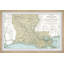 Louisiana State Map - impression encadrée-1420894967