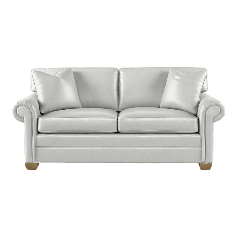 Main Street Loveseat, Gatsby Brown Sugar Genuine Leather, Hampton