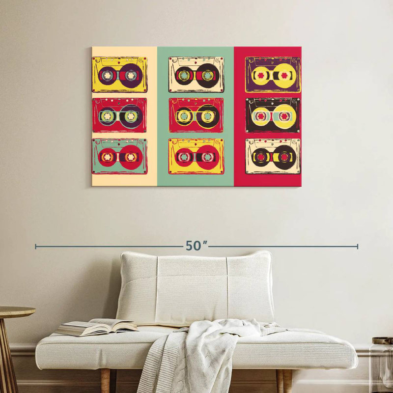 Abarca Retro Tapes, 26" H x 39" W