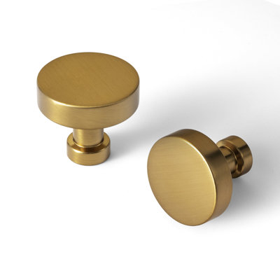 1.2" inch Diameter Circle Knob Multipack-Brushed Gold