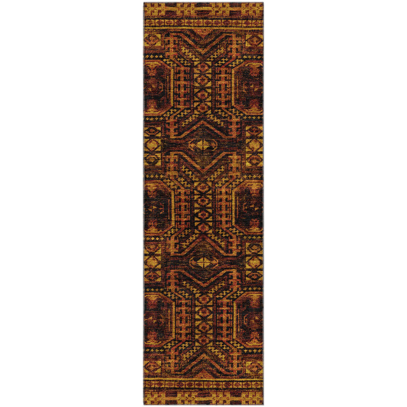 Premium Machine Washable Ashlynn Border Rug, Runner 2'3" x 7'6"
