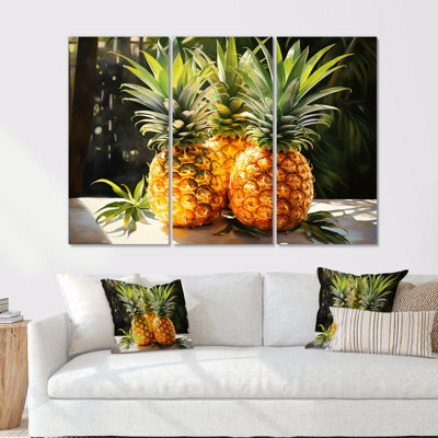 Ensemble d'art mural ananas