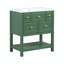 Ensemble de meuble-lavabo simple 29,56 po avec plateau en résine Tavious-2075410232