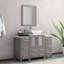 Ensemble de meuble-lavabo autoportant à simple cuve 48 "avec plateau en marbre et miroir assortis Ravenna-23188981