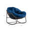 Fauteuil à bascule moderne et moderne en métal enveloppé d'un œuf en rotin-247155577