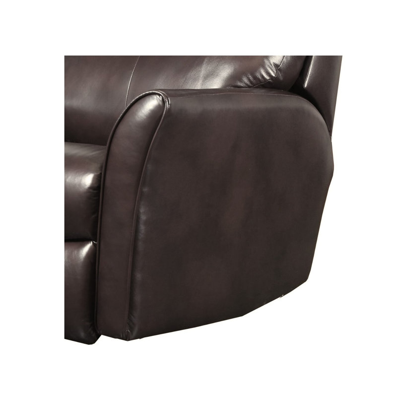 Fauteuil inclinable et berçant en cuir Stardust, Bascule / pivotement, Brun