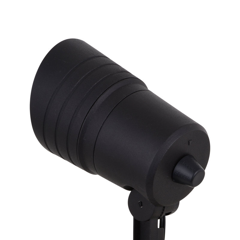 Black Aluminum Low-Voltage Outdoor LED Flood Light