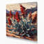 «Southwestern Plants Indian Paintbrush», art mural noir sur toile 167-268804497