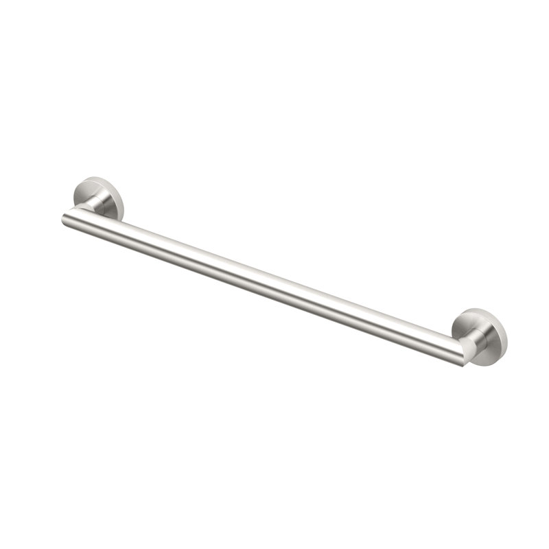 Barre d'appui en acier inoxydable Glam | Barre d'appui de salle de bain, L 27 po, Nickel satiné