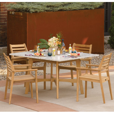 Huggins 4 - Person Patio Dining Set with Square Table