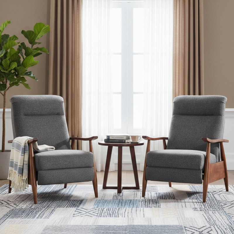 Fauteuil inclinable Imona, Polyester gris foncé