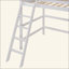 Lit mezzanine en bois avec échelle-1440779850
