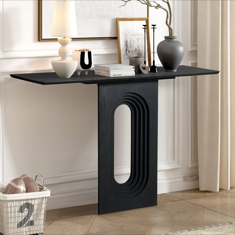 Console en bois Borealis, Noir