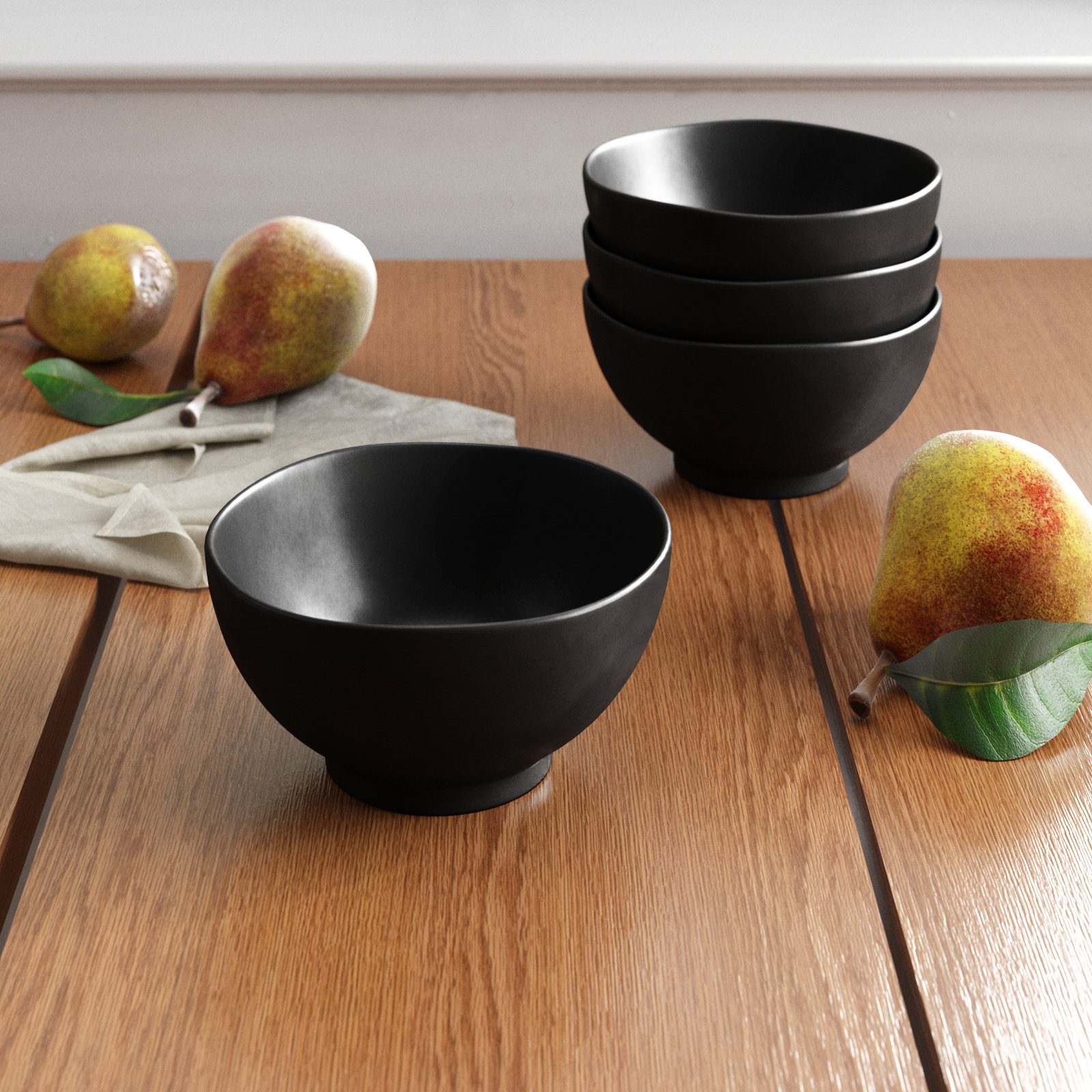 Heirloom Stoneware Rice Bowl, Charcoal