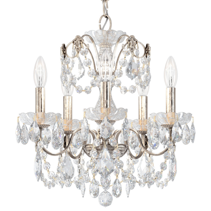 Century 5 - Light Chandelier, Antique Silver