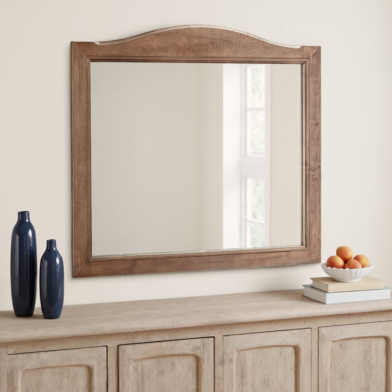 Westin Solid Wood Arch Dresser Mirror, Natural