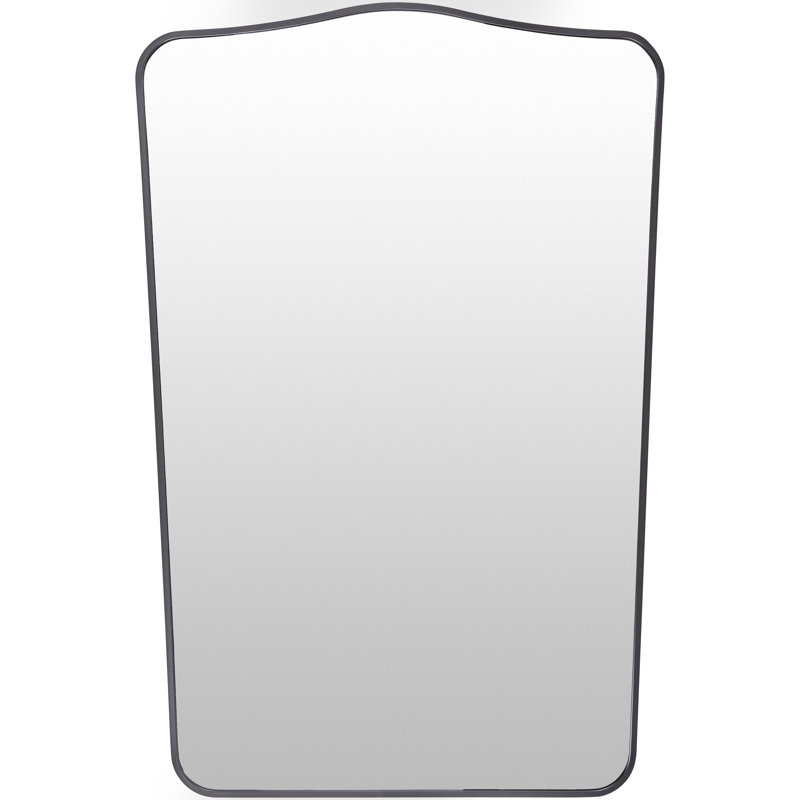 Miroir mural en aluminium Bellona, Noir