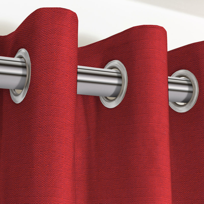 Calijah Blackout Curtain Pair, Red, Width 167 x Drop 228cm
