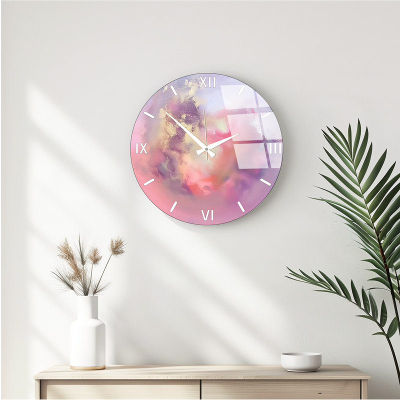 Horloge murale décorative en verre