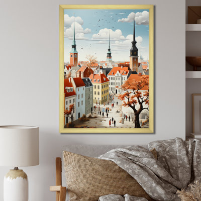 Hoosick Danemark, toits écarlates, collage I - impression