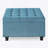 Square Tufted Upholstered Linen Ottoman