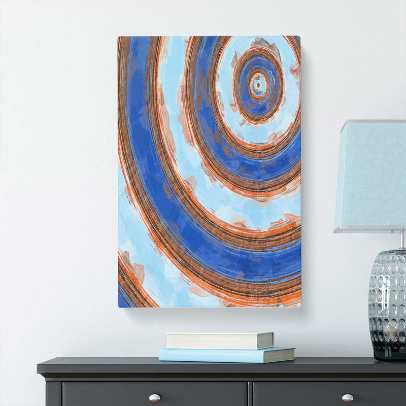 Swirling In Abstract - Wrapped Canvas Painting, 60cm H x 40cm W x 3cm D